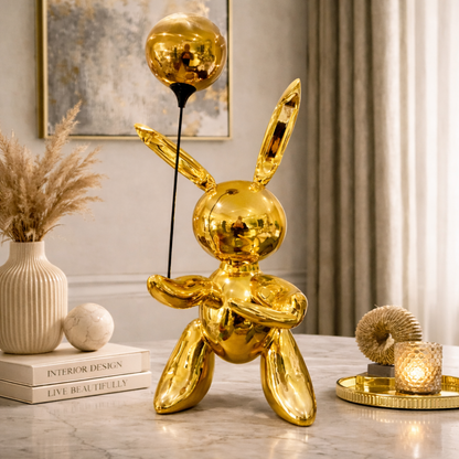 Modern Gold Bunny Decorative Sculpture
