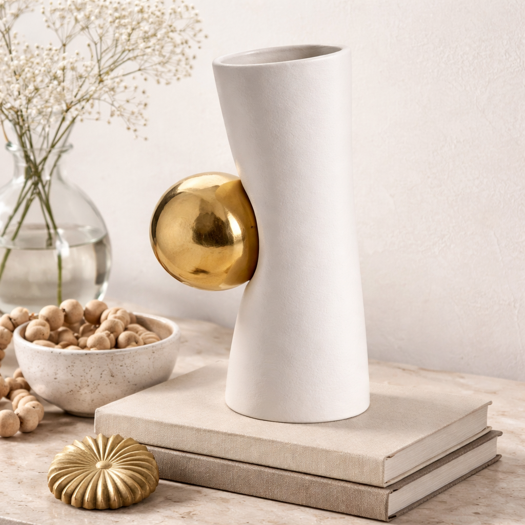 Decorative Vase with Gold Detail