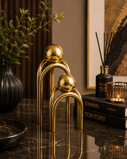 Luxury Geometric Decorative Sculpture SET OF 2