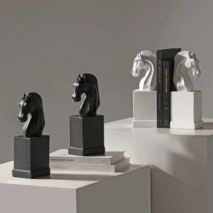 Horse Bookend Black/White
