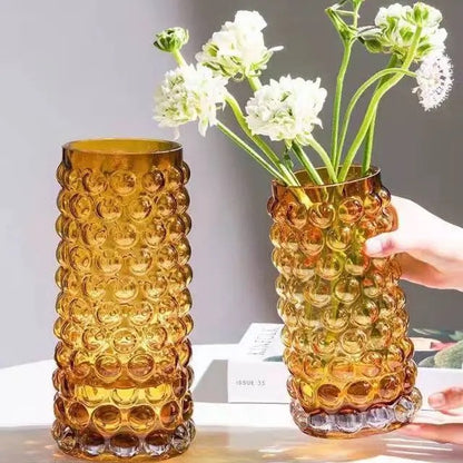 Luxurious Gold Bubble Glass Vases