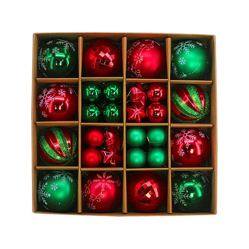 Pack Of 44 Mix Christmas Hanged Balls