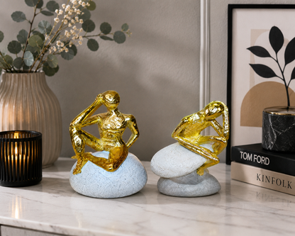 Modern Abstract Figurine Set of 2