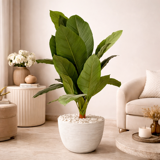 Artificial Plant with Wide Leaves & Natural Luxury -130CM