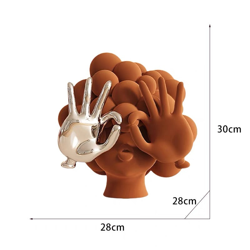 Velvet Abstract Sculpture — modern luxury décor