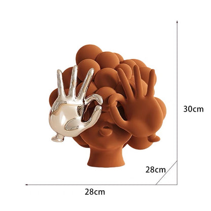 Velvet Abstract Sculpture — modern luxury décor