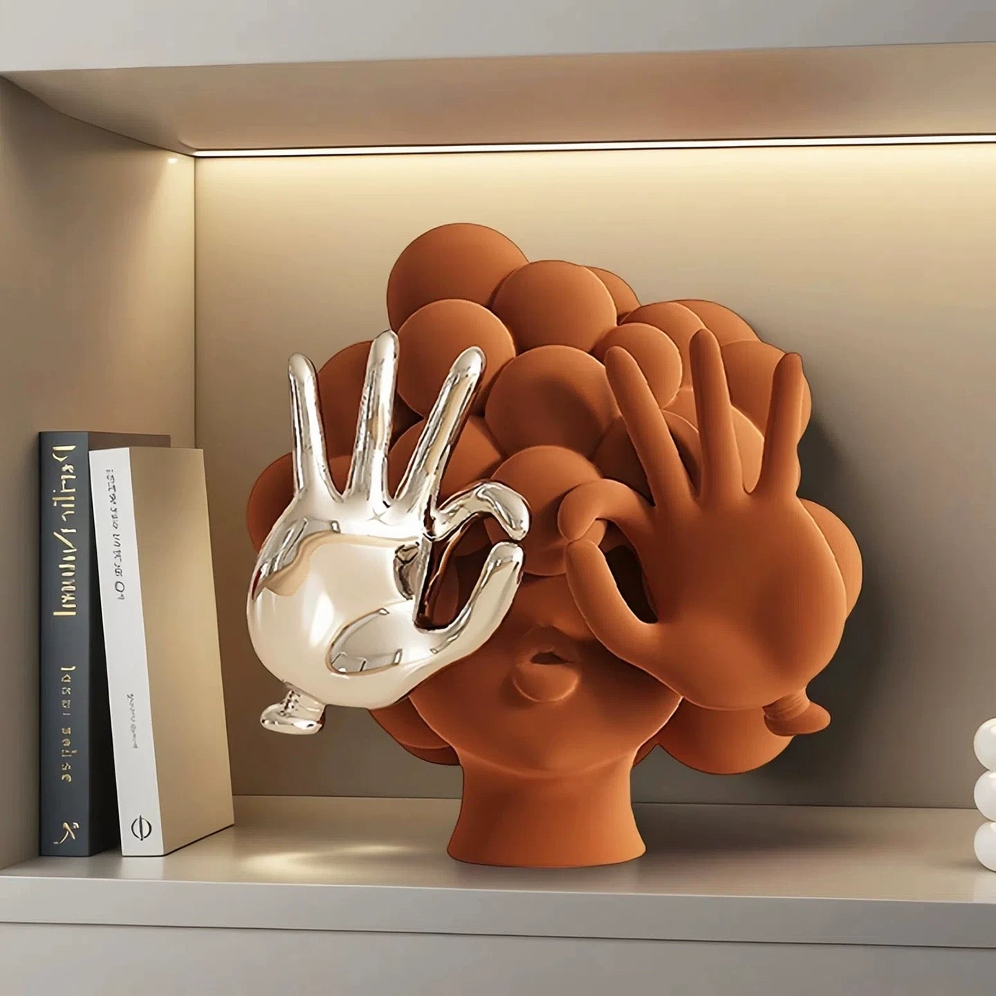 Velvet Abstract Sculpture — modern luxury décor