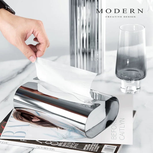 Modern Stainless Tissue Box