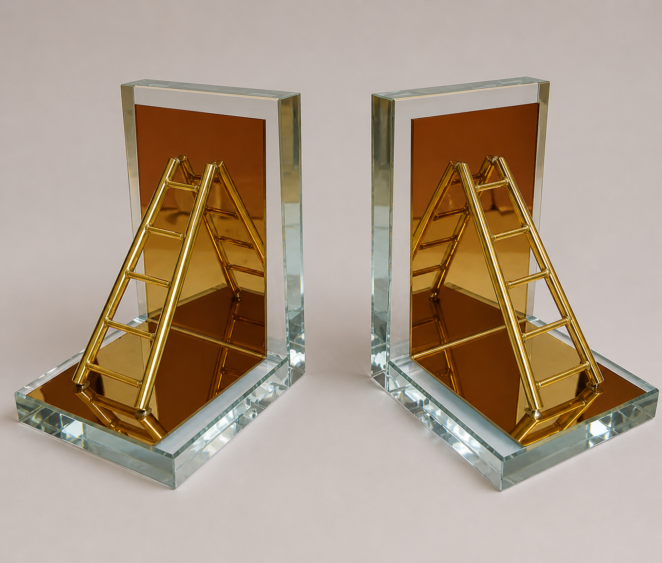 Luxury Golden Ladder Bookends