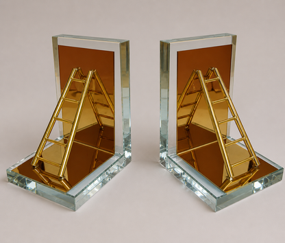 Luxury Golden Ladder Bookends