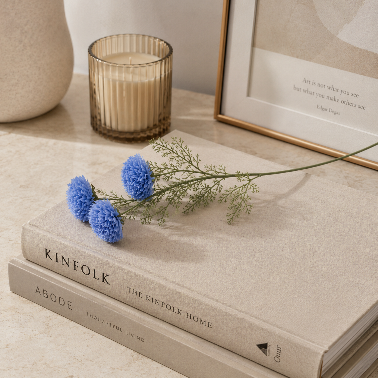 Blue Decorative Floral Stem- PACK OF 2