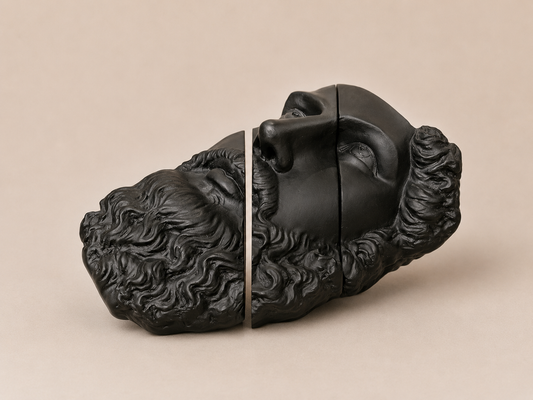 Abstract Face Art Sculpture