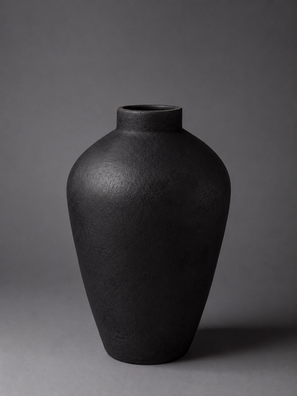 Matte Black Floor Vase