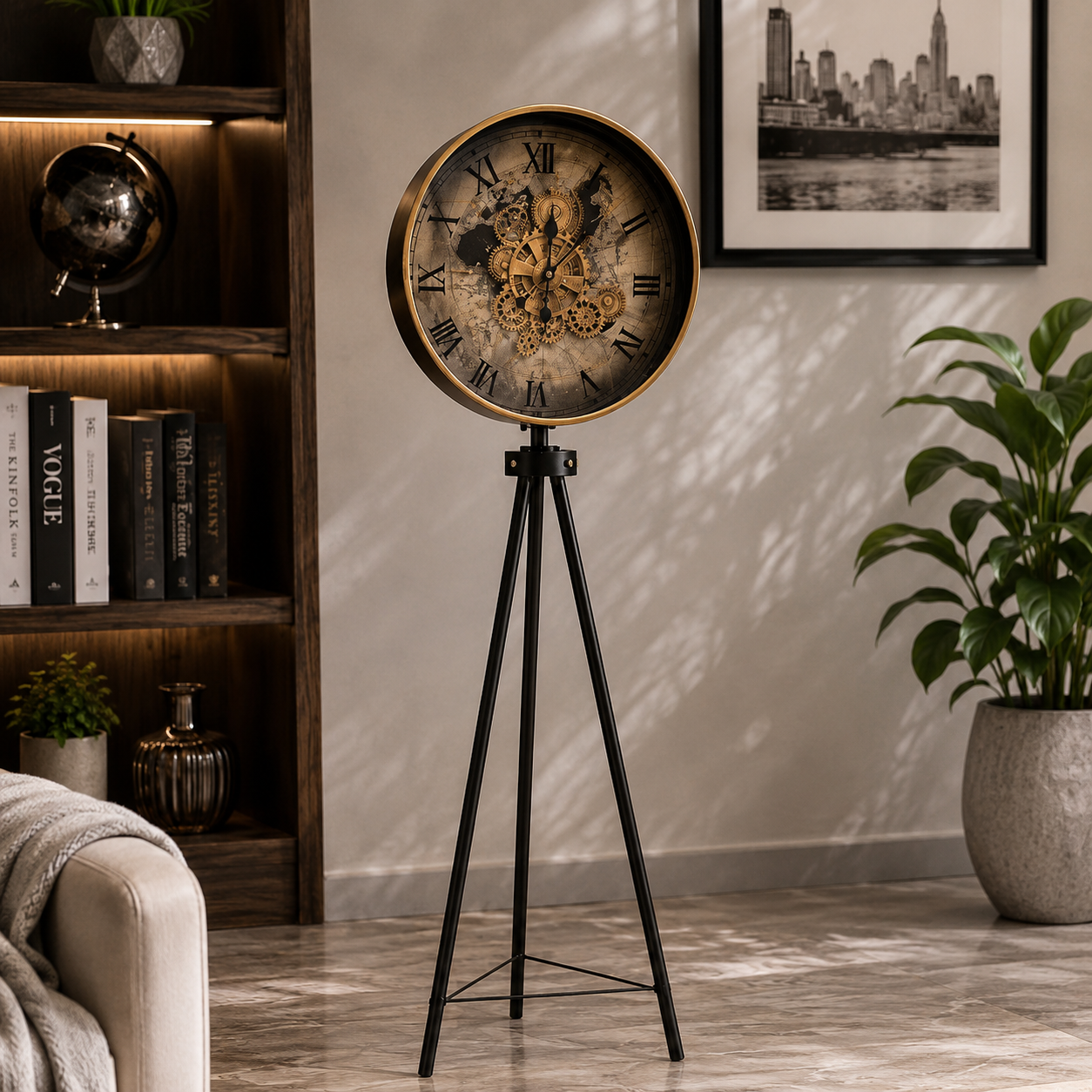Elegant Vintage Floor Clock Stand