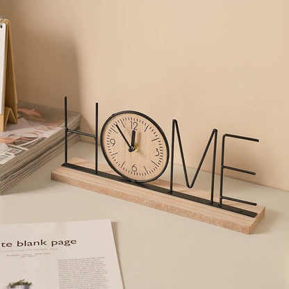 Wooden Desktop Clock - Set Of 2 Shapes