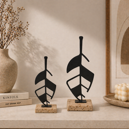 Modern Leaf Metal Décor - SET OF 2