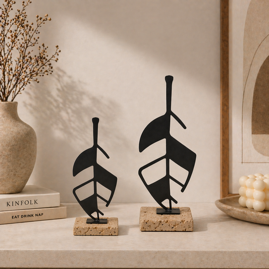 Modern Leaf Metal Décor - SET OF 2
