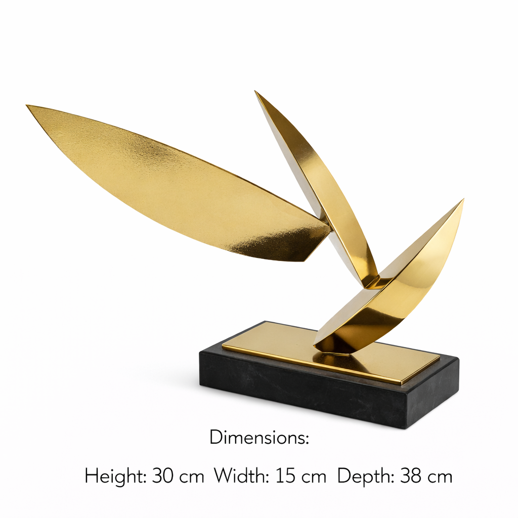 Modern Gold Wings Decorative Sculpture