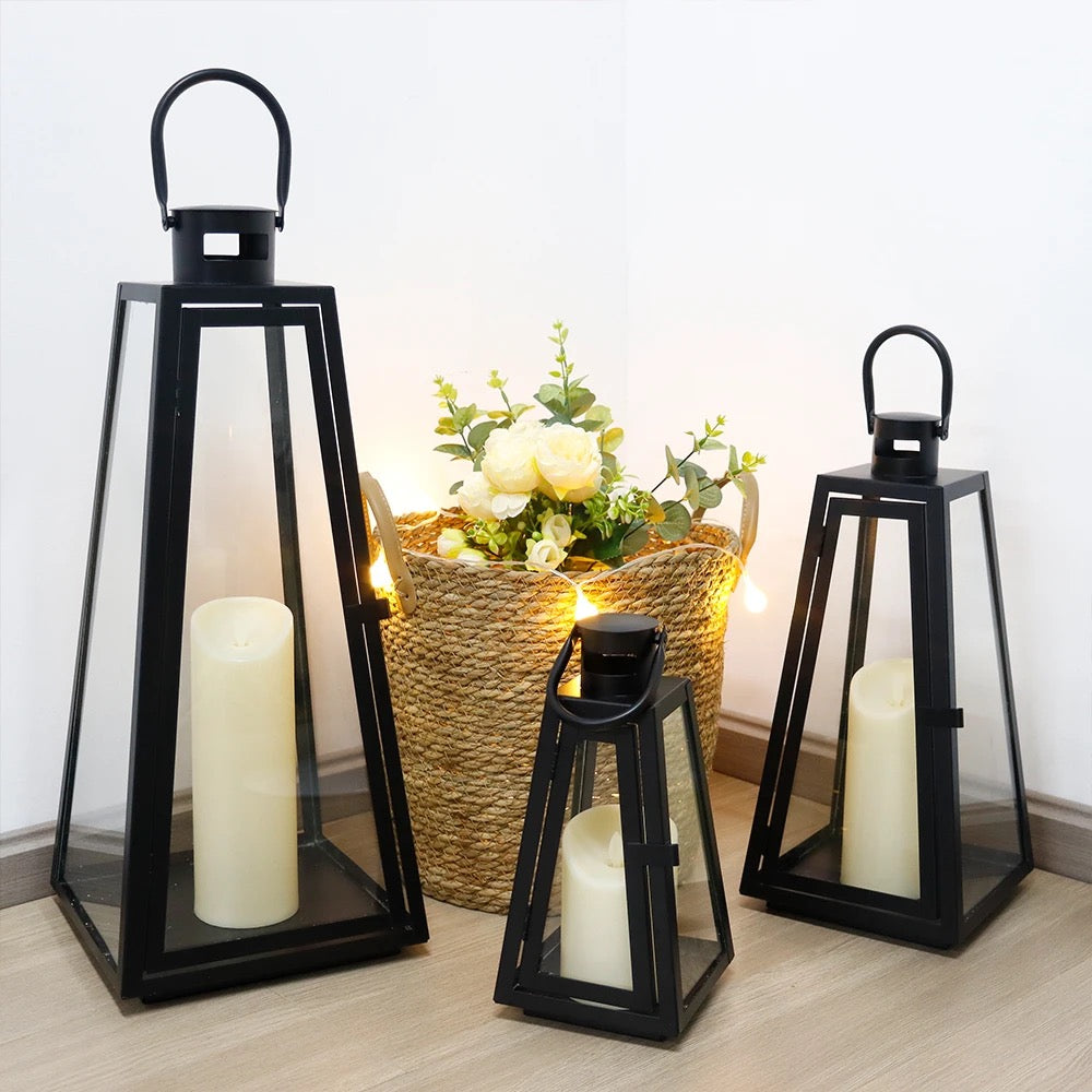 Set Of 3 Floor Lanterns