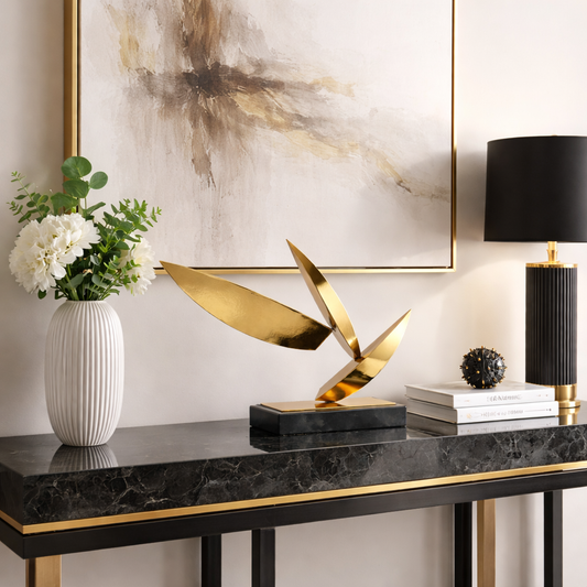 Modern Gold Wings Decorative Sculpture