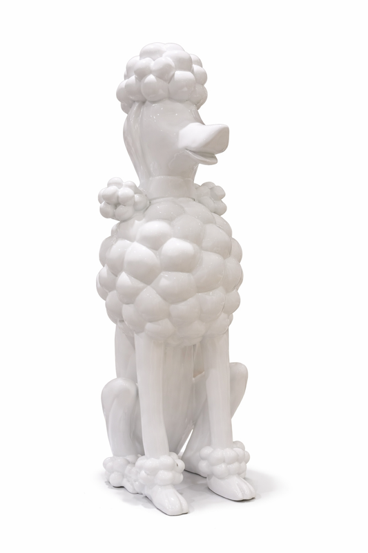 Luxury White Poodle Sculpture 70cm