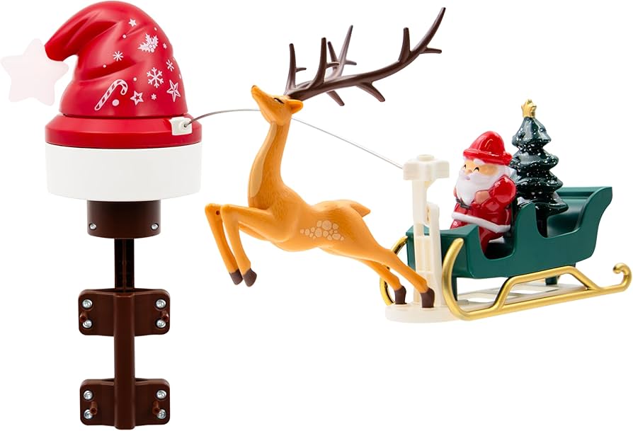 Animated Christmas Tree Topper with Santa – Music & Lights