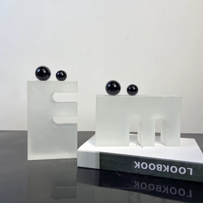 Set of 2 Crystal Abstract