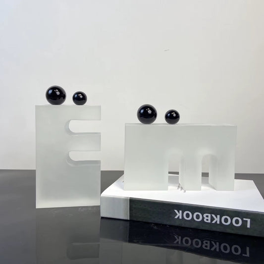 Set of 2 Crystal Abstract