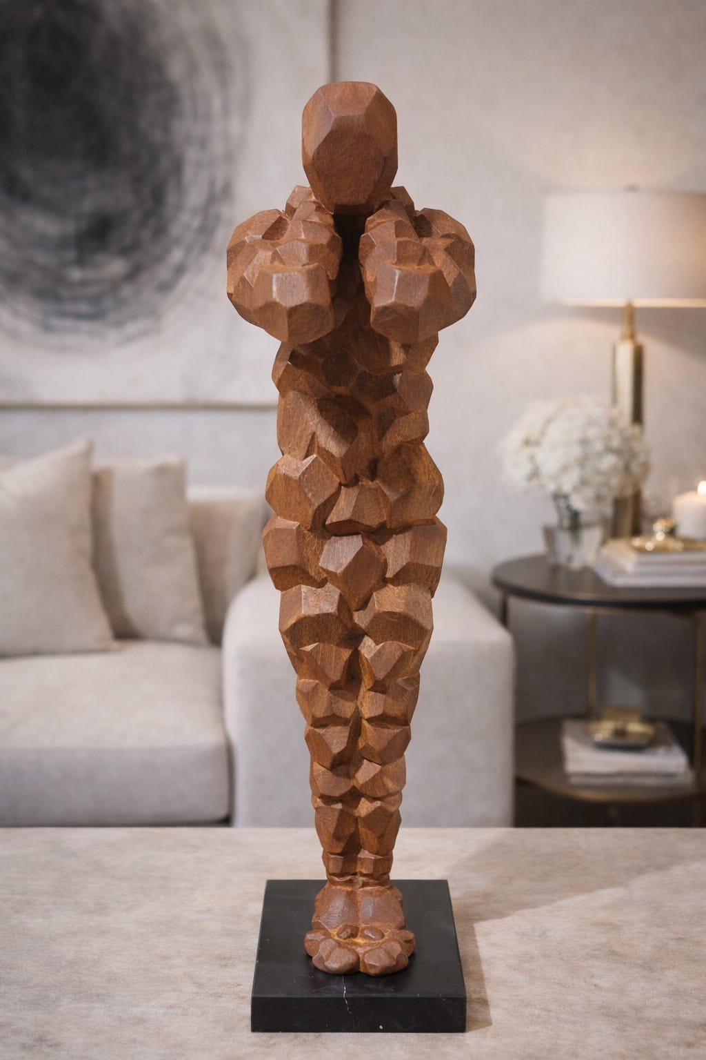 Elegant Velvet Decorative Sculpture