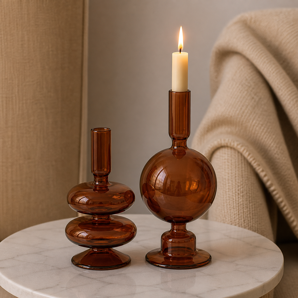 Modern Glass Candle Holder