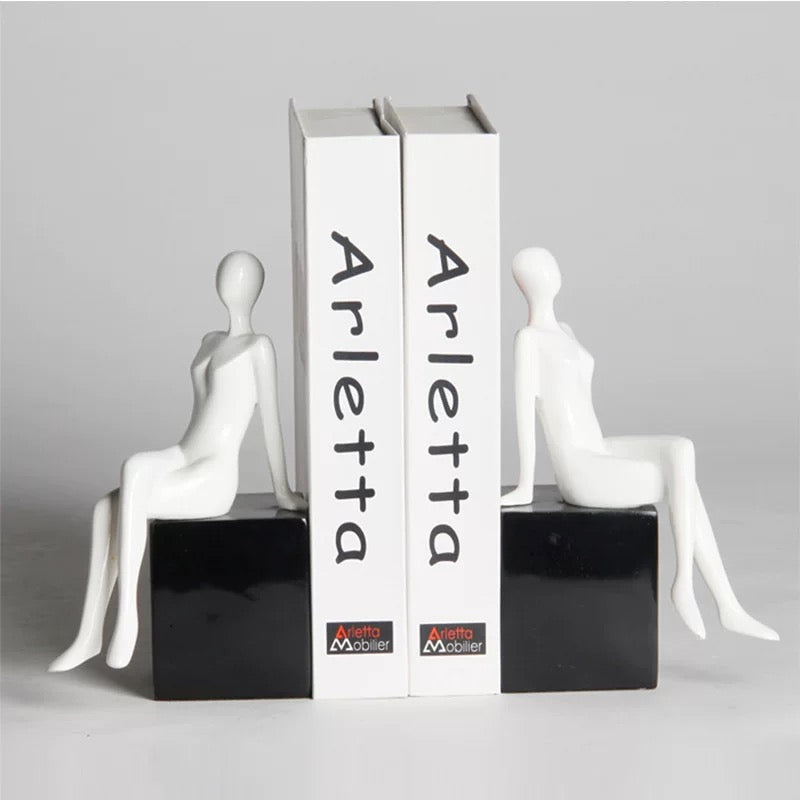 Girl Sculpture Bookend Set