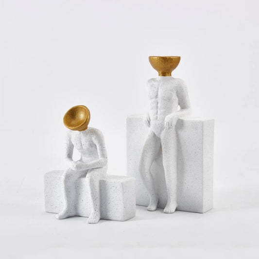2025 White Sculptures - Set Of 2