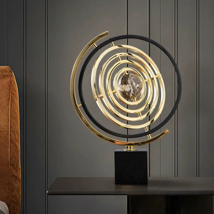Marble & Stainless Decor With Marble Base