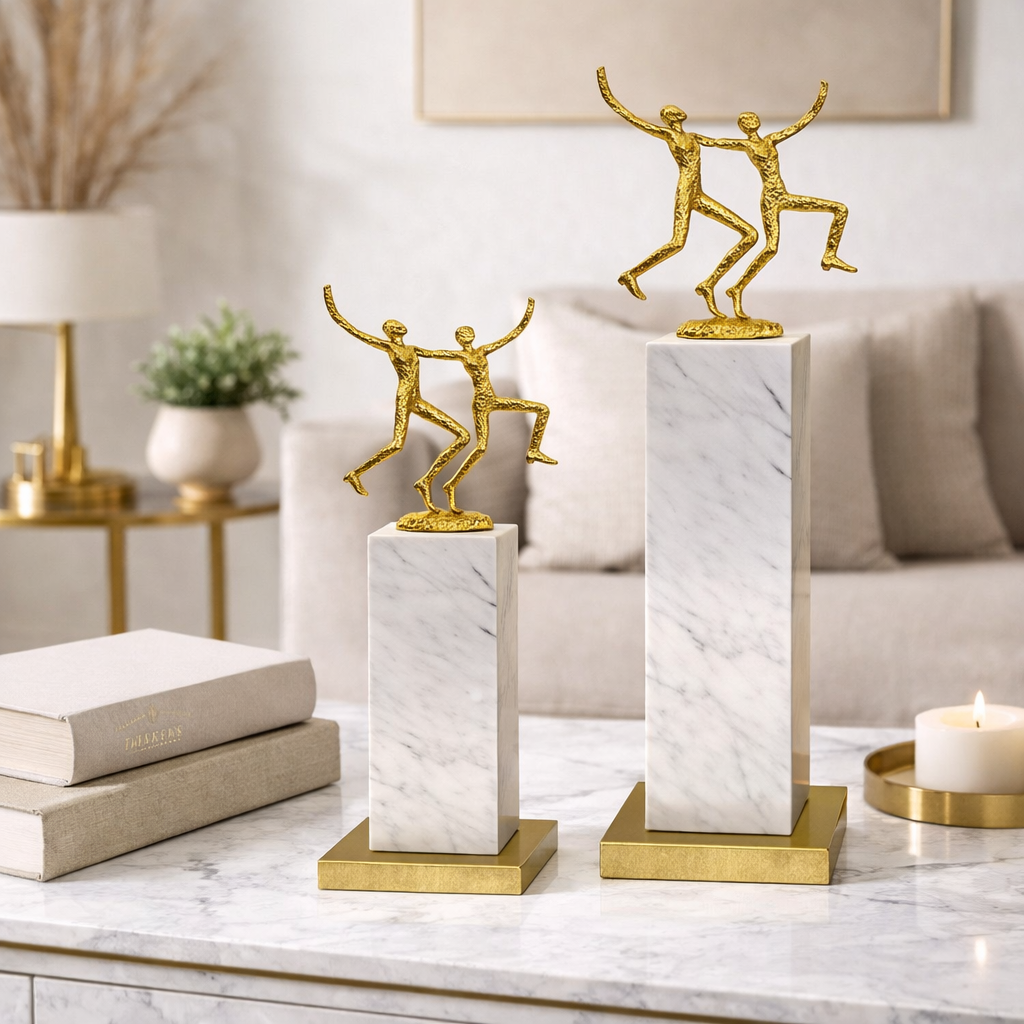 Modern Gold Decorative Sculptures
