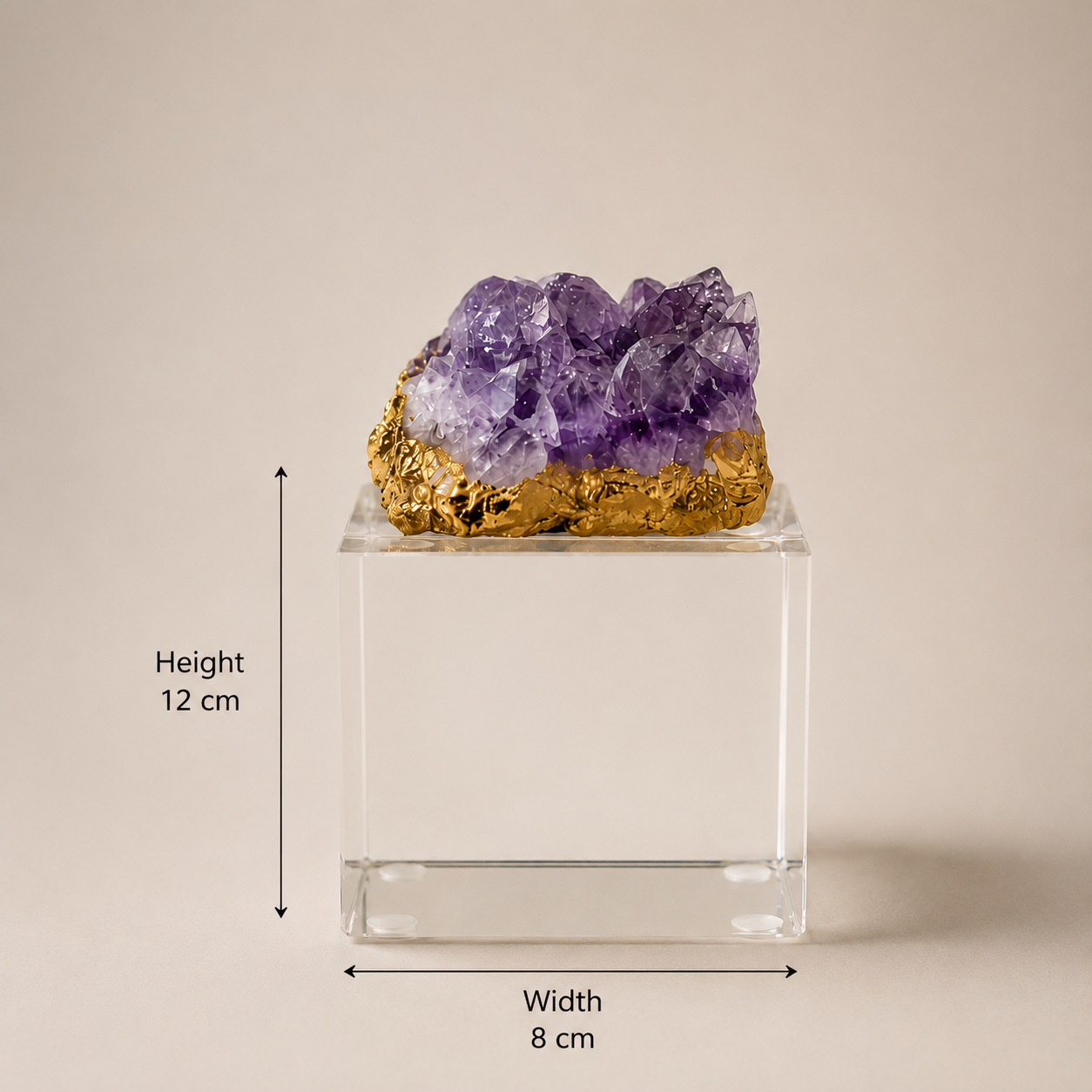 Natural Quartz Crystal Décor on Crystal Base