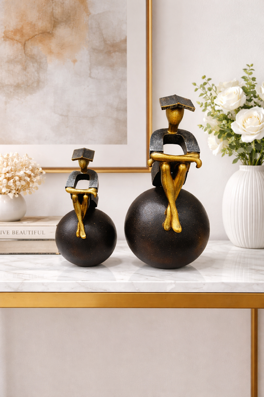 Modern Figurine with Golden Touch SET OF 2