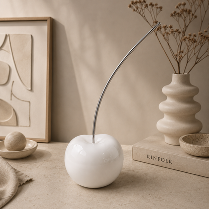 70cm White Apple Decor