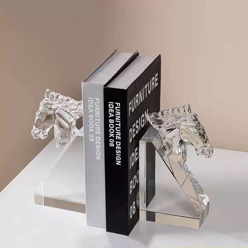 Crystal Horse Bookend