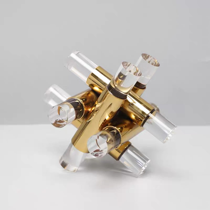 Crystal & Gold Geometric Décor Set