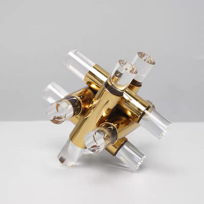 Crystal & Gold Geometric Décor Set