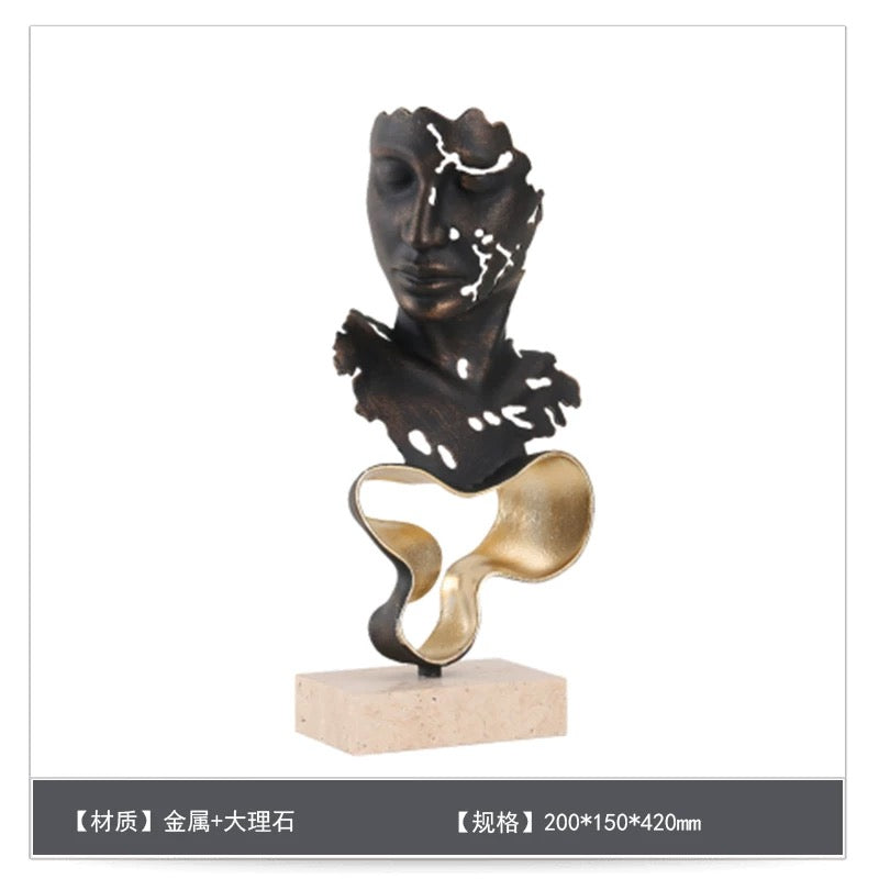 Medal Sculpture With Marble Base