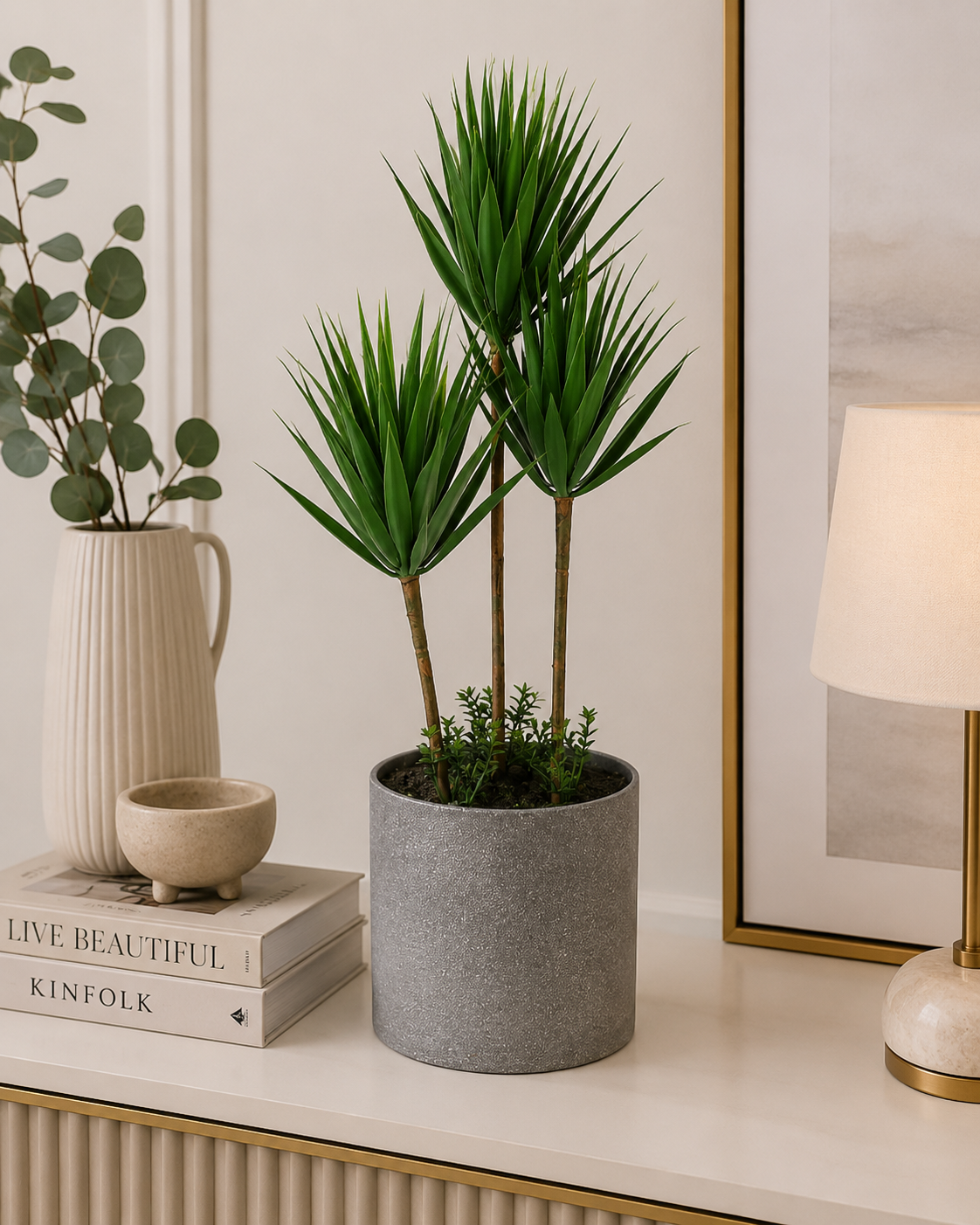Artificial Decorative Plant in Elegant Pot (40CM)