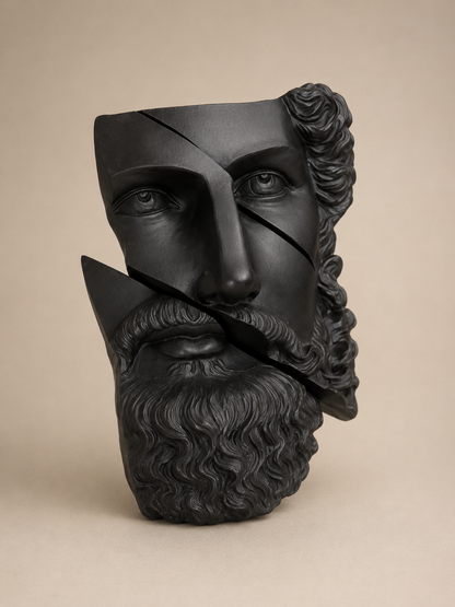 Abstract Face Art Sculpture