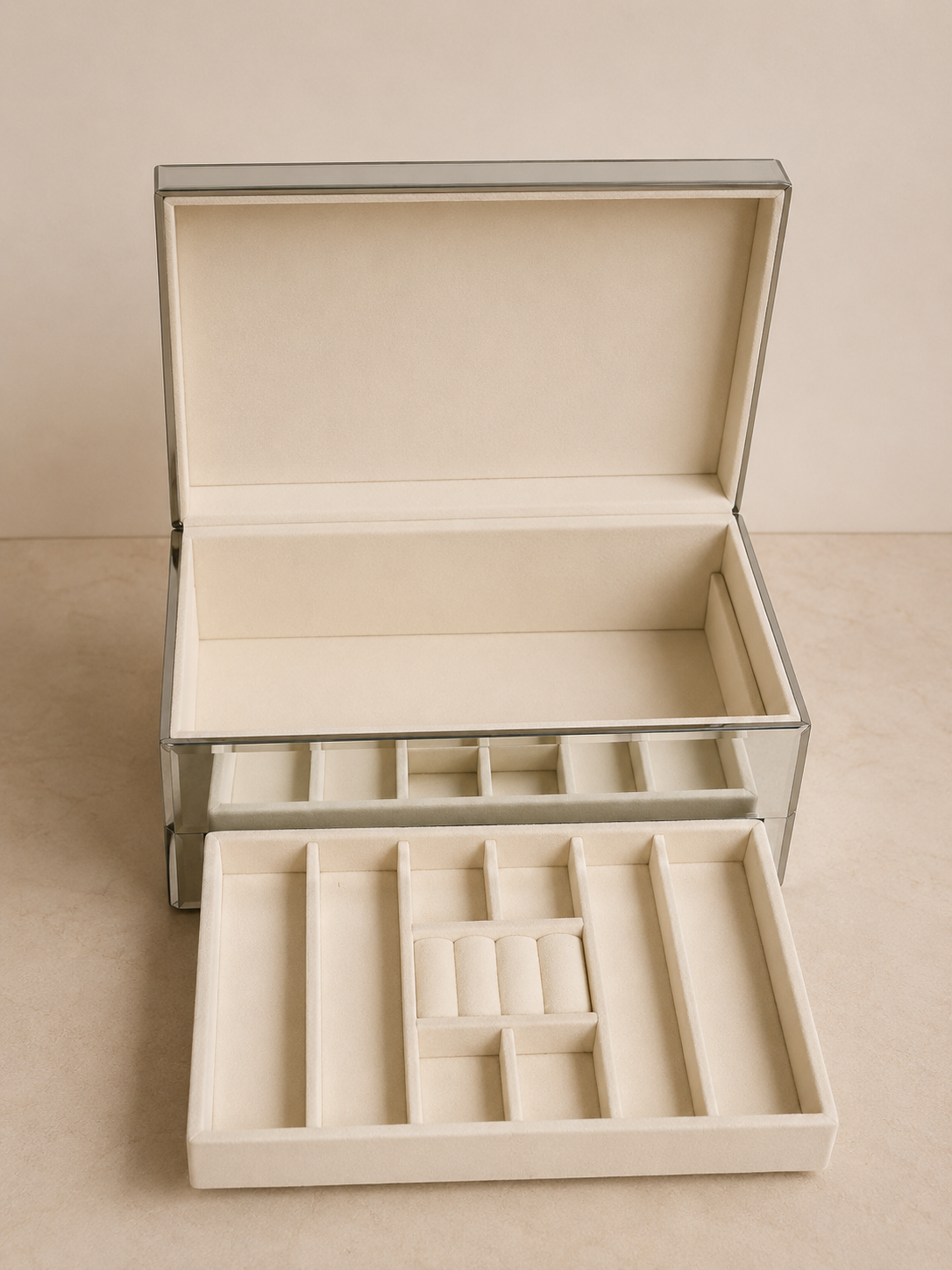 Mirrored Jewelry Organizer Box