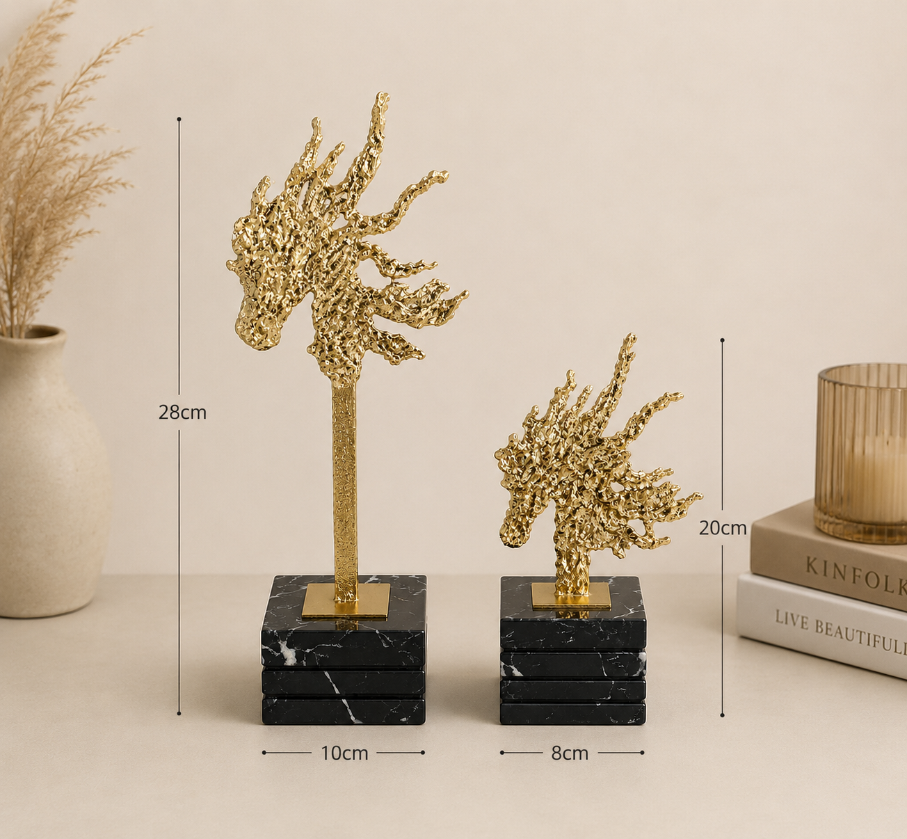 Luxury Artistic Décor Sculpture - SET OF 2