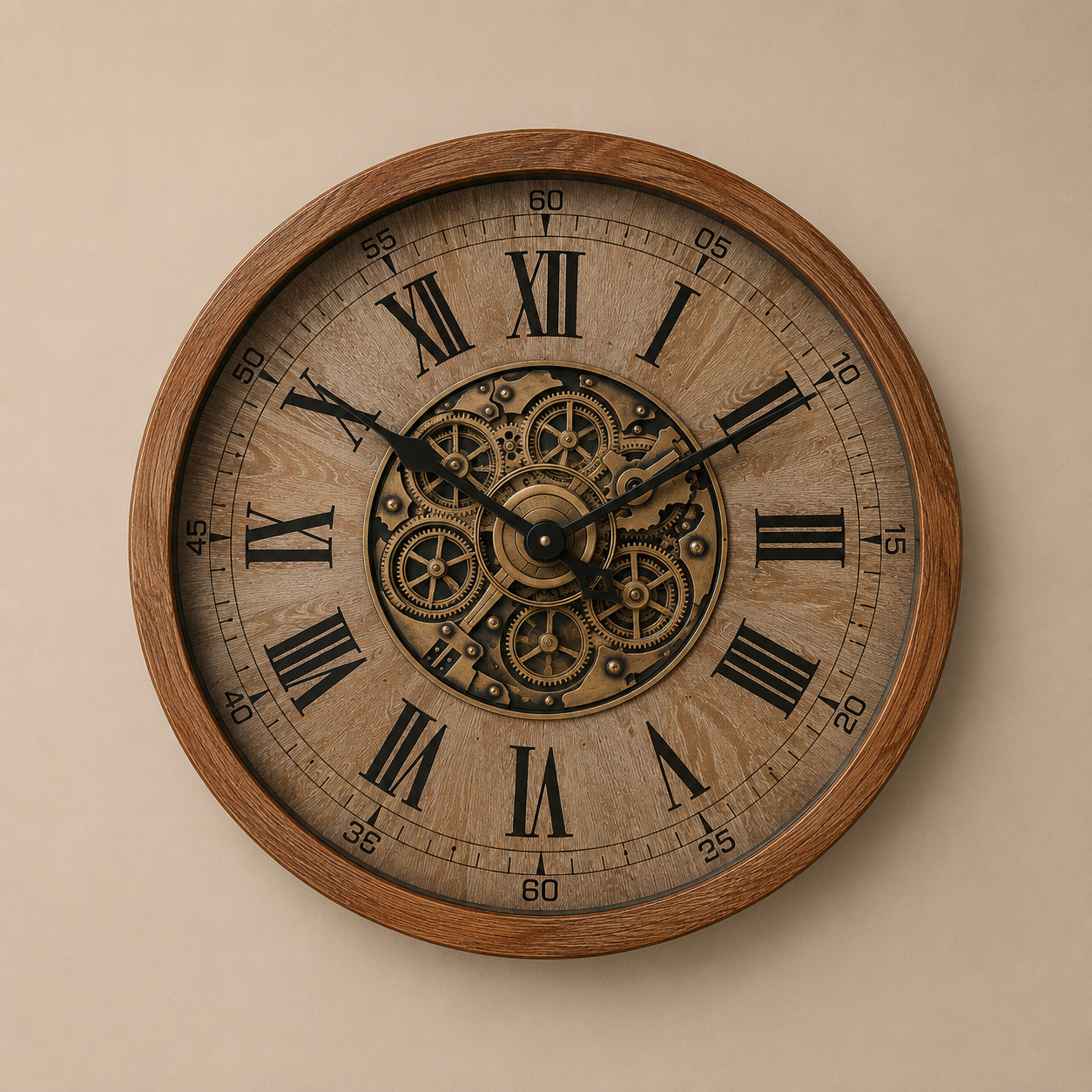 Luxury Vintage Mechanical Wall Clock (80CM)