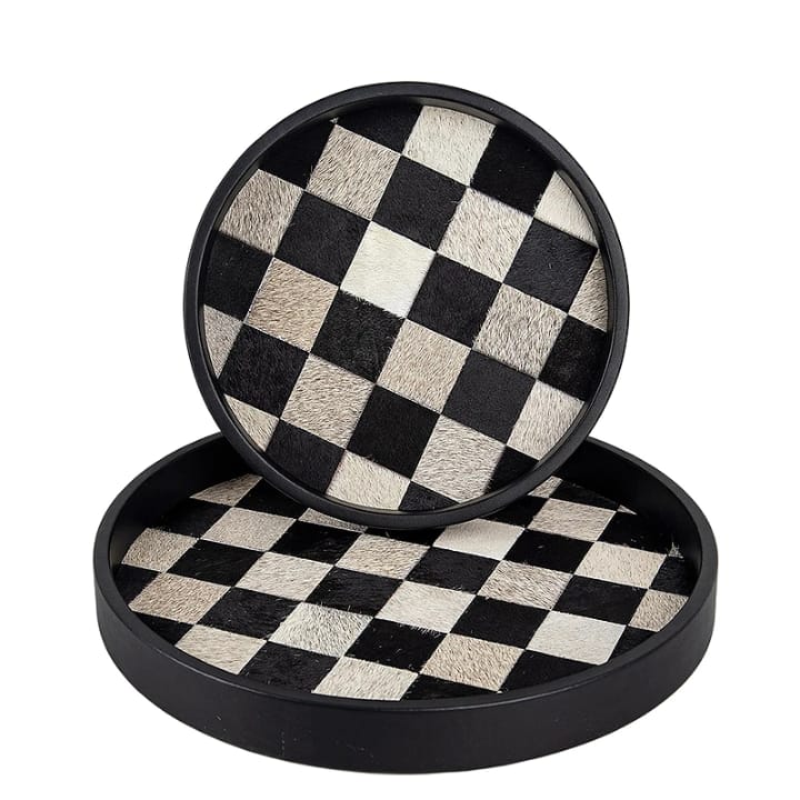 Natural Horsehair Tray with Modern Touch