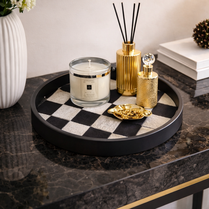 Natural Horsehair Tray with Modern Touch