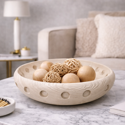 Elegant Wooden Decorative Bowl
