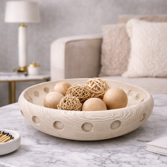 Elegant Wooden Decorative Bowl